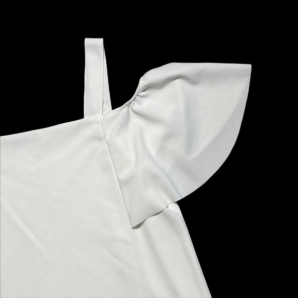 Mango Suit White Cold Shoulder Mini Dress 6 - Picture 6 of 8